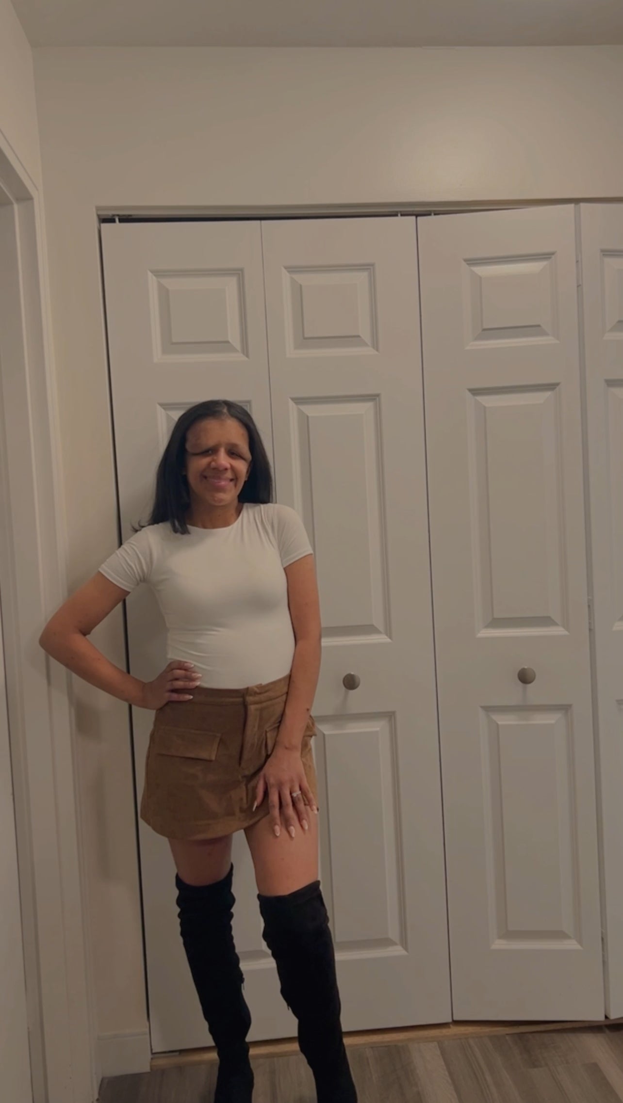 Picture Perfect High Waisted Corduroy Skort