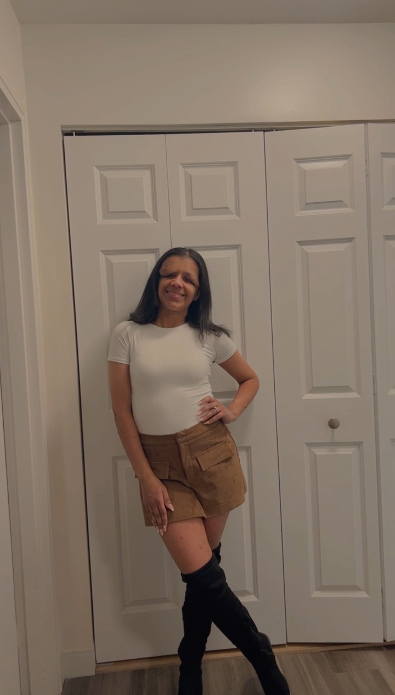 Picture Perfect High Waisted Corduroy Skort