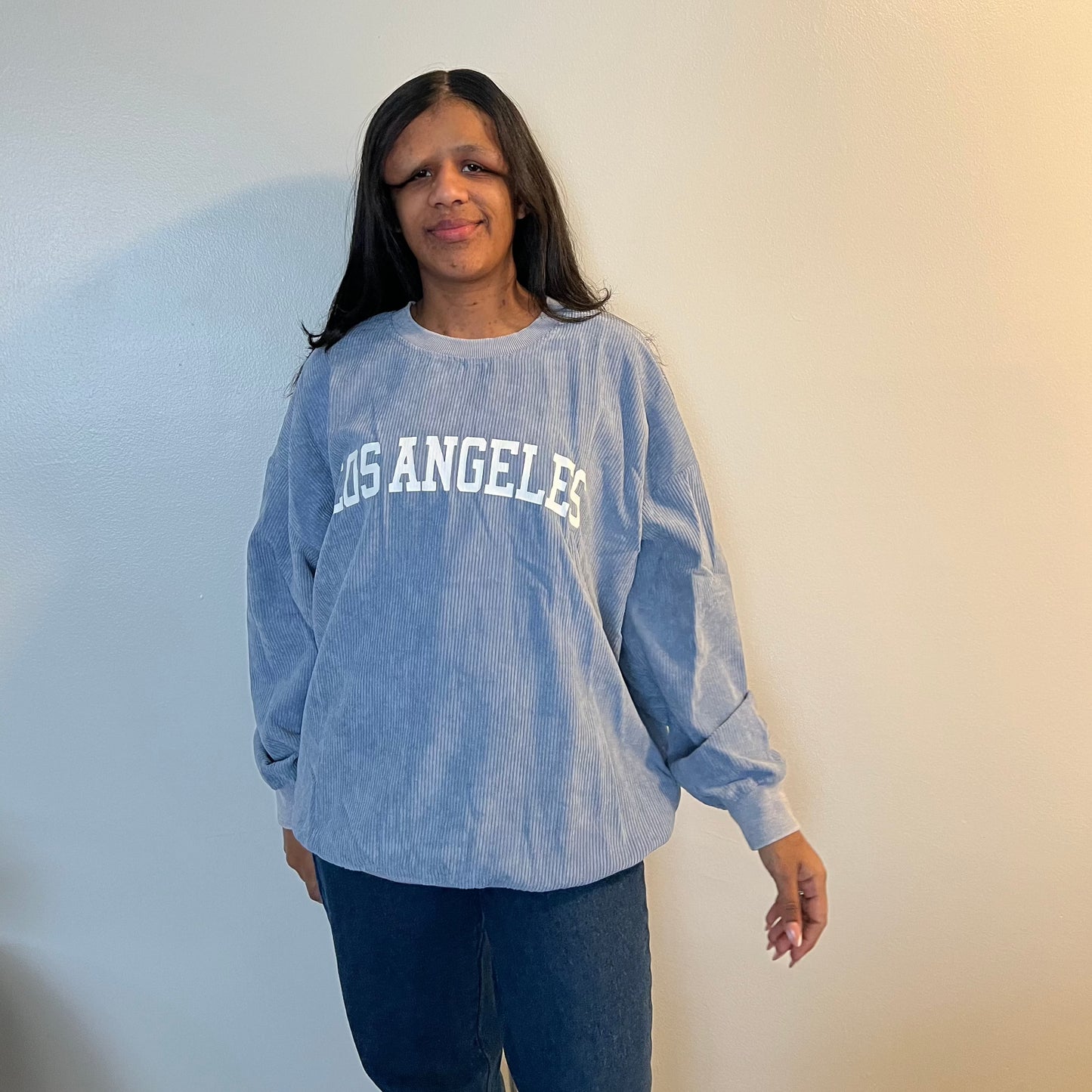Los Angeles Corduroy Oversized Crew