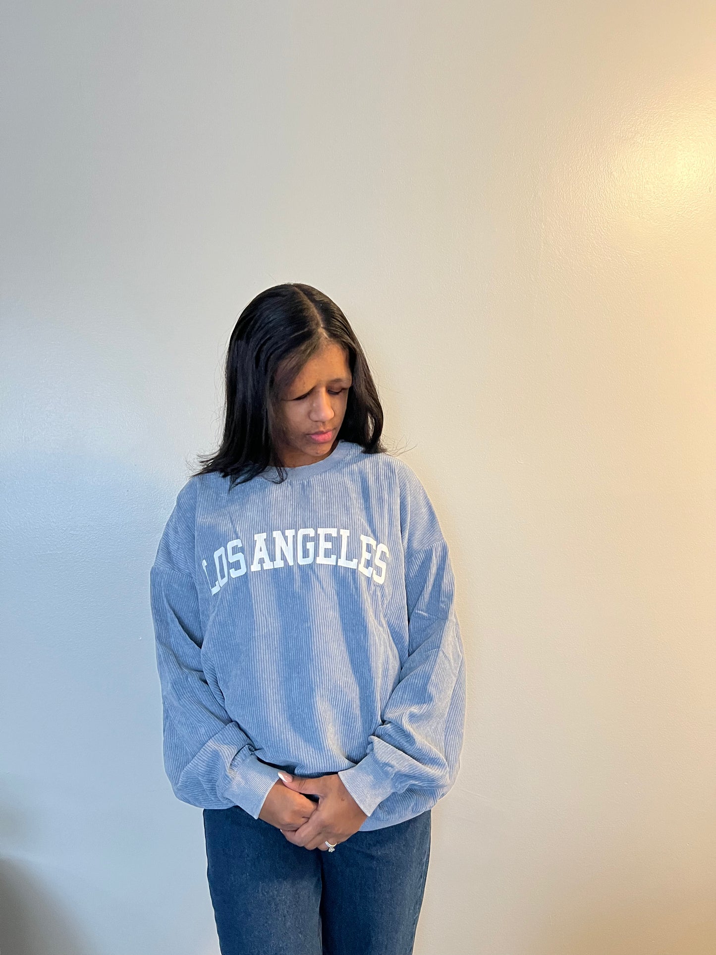 Los Angeles Corduroy Oversized Crew