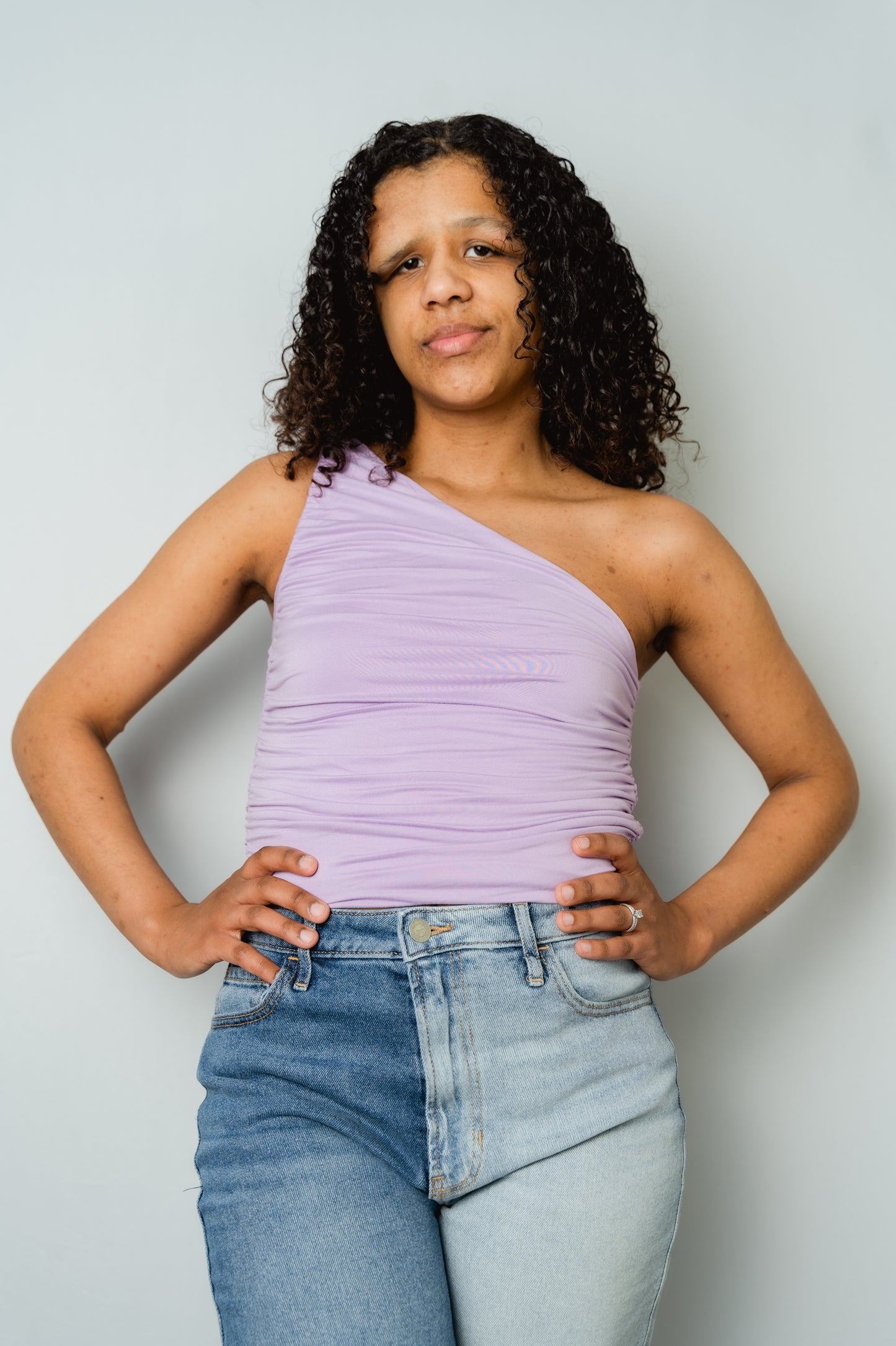 Albi One shoulder Top- Lilac