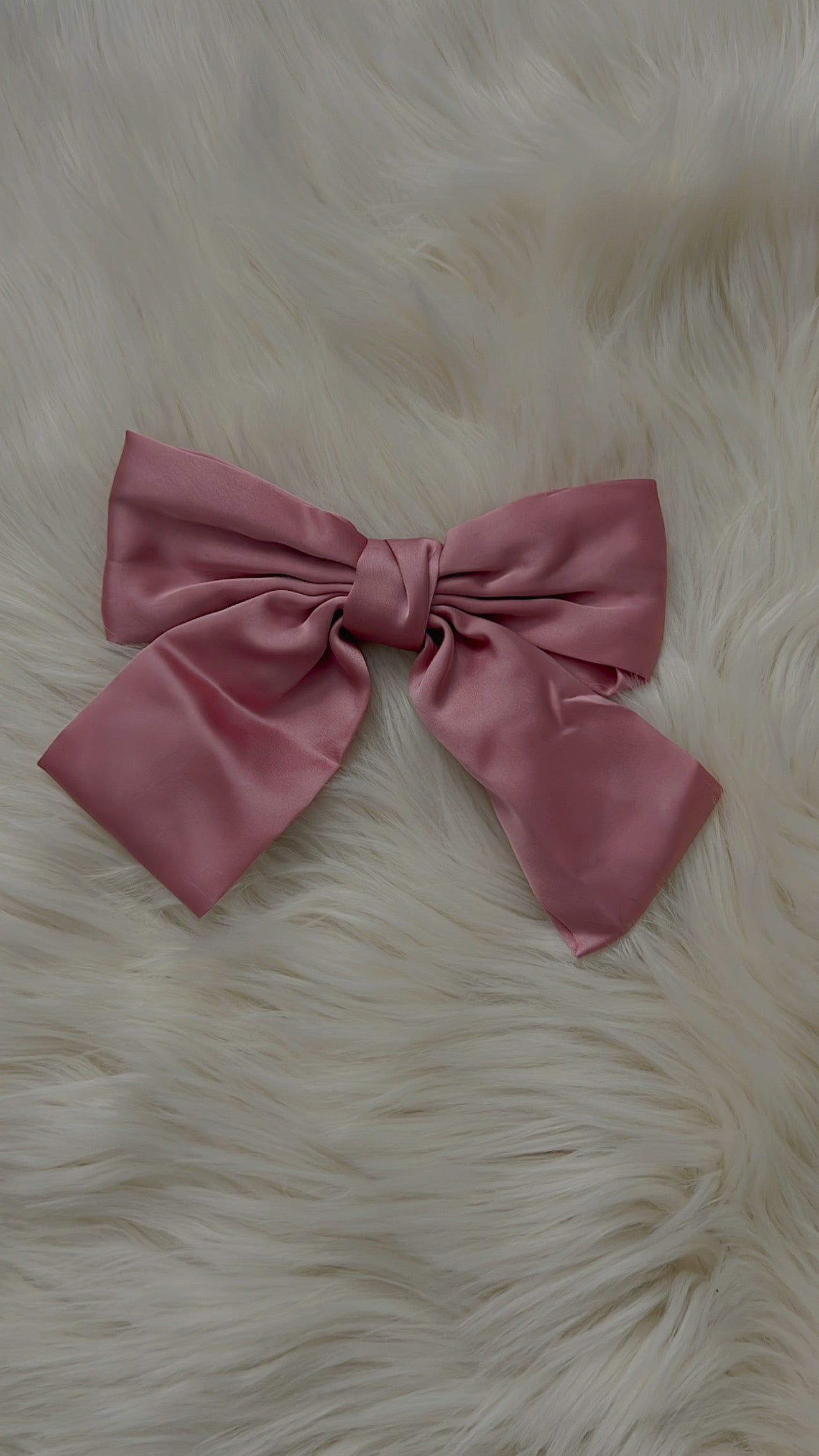 Pink Silky Hair Bow
