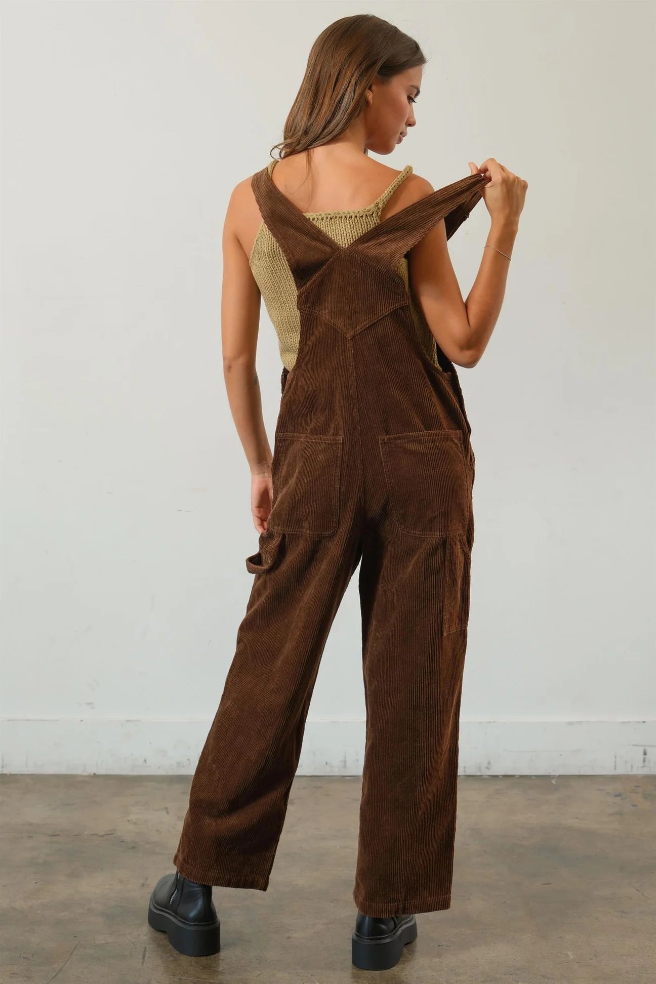 Pumpkin Patch Overalls - Brown