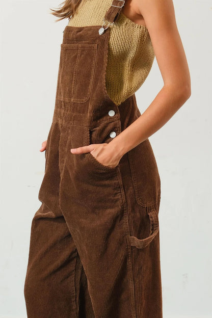 Pumpkin Patch Overalls - Brown